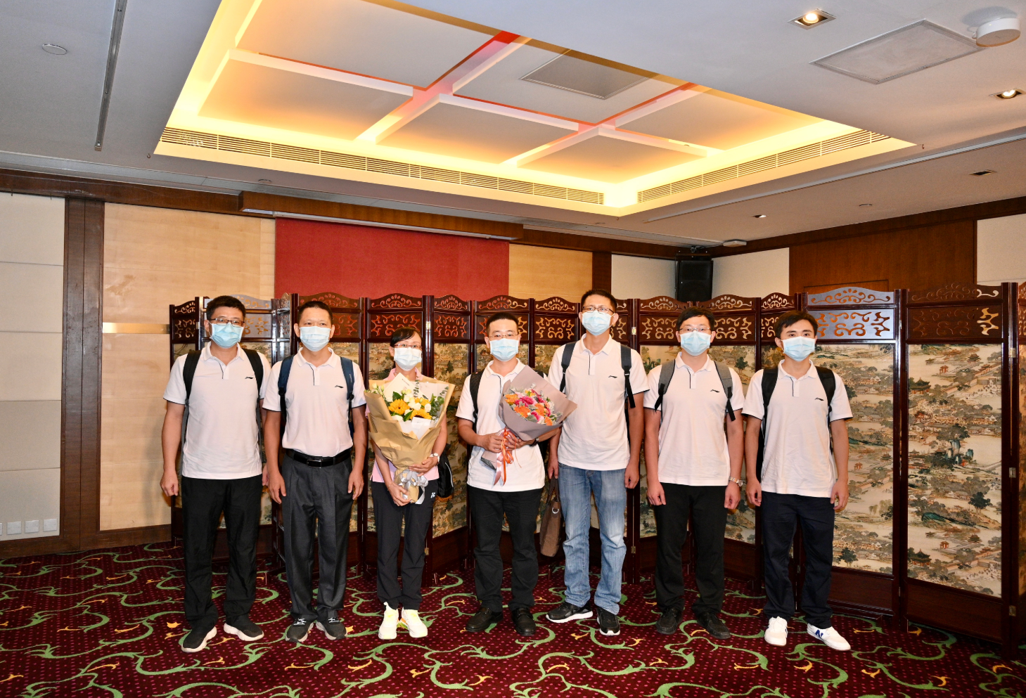 8月2日，內地核酸檢測支援隊7名先遣隊員抵港開展工作。（點新聞資料圖片）